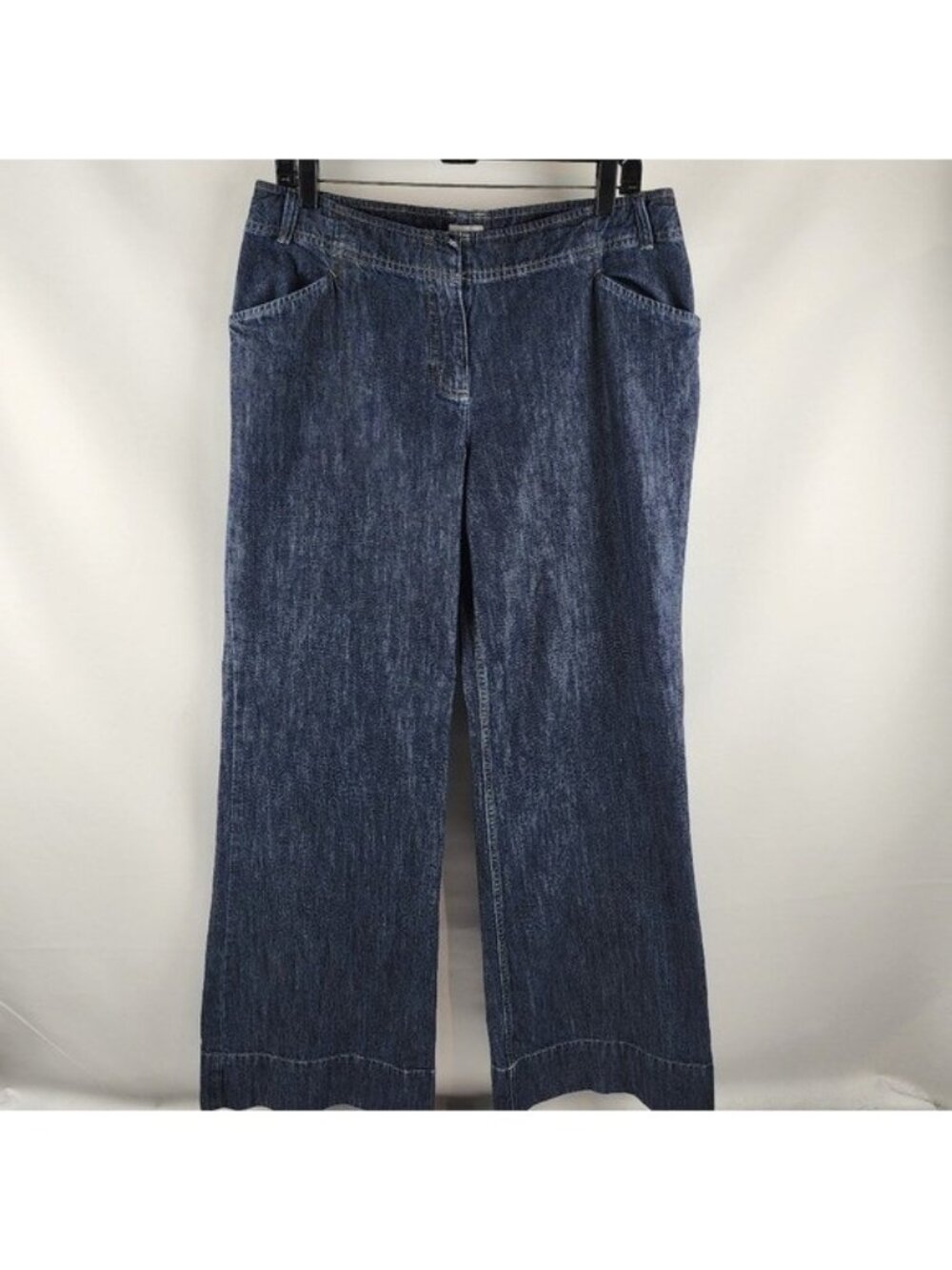 J Jill Jeans Womens Size 12 Blue Geniune Fit Below Waist Denim Dark Wash Trouser